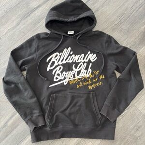 Billionaire Boys Club Hoodie Black Mens Size M Wealth Is of the Heart & Mind